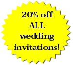 20% off all wedding invitations!